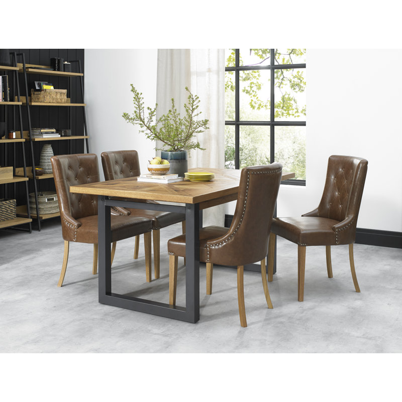 Phillippi Extendable Metal Base Dining Table, H77 x L158 x W90cm