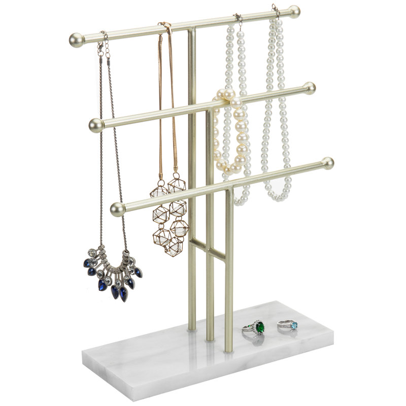3 T-Bar Metal Display Jewellery Stand