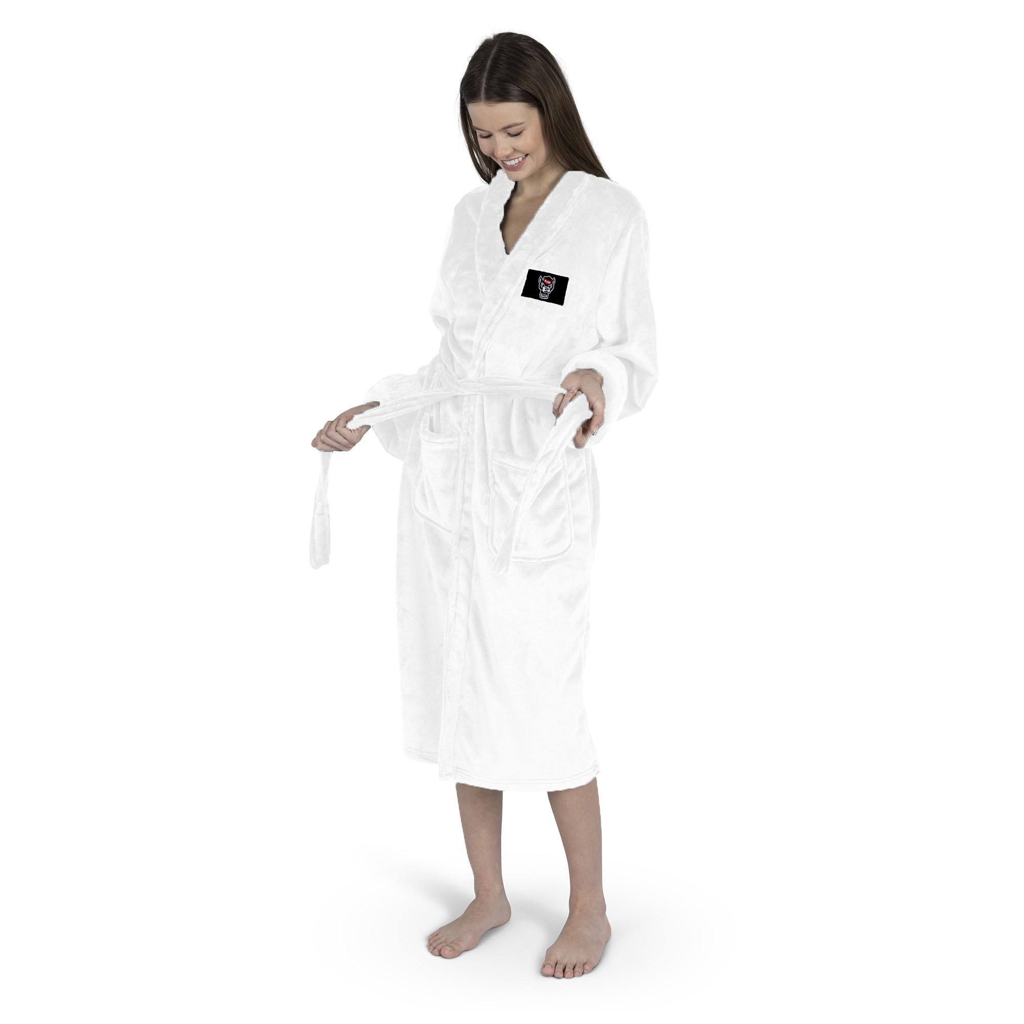 Wildon Home® NCAA NC State Wolfpack White Out Silk Touch Robe, Sport ...