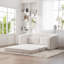 Canapé-lit convertible 2 pièces pliable en mousse haute densité et revêtement en chenille pour une utilisation et un sommeil polyvalents.-2025308801