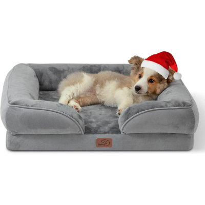 Orthopedic Dog Bed For Medium Dogs - Waterproof Dog Sofa Beds Medium, Supportive Foam Pet Couch Bed With Removable Washable Cover, Waterproof Lining And Nonskid Bottom, Lavender