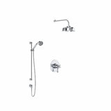 Georgian Era 0.5" Thermostatic And Pressure Balance 2 Function System With Integrated Volume Control Featuring Rain Showerhead And Multi-Function Handshower
