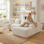 Modern Oversized Corner Sofa L-Shaped Corduroy Sofa With Storage Pockets -1513385622-1513385623