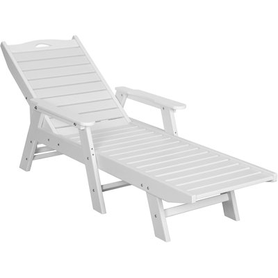 Outdoor Chaise Lounge Hdpe Reclining Chair by Highland Dunes