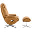 Fauteuil inclinable et repose-pieds en cuir Choco-133592221