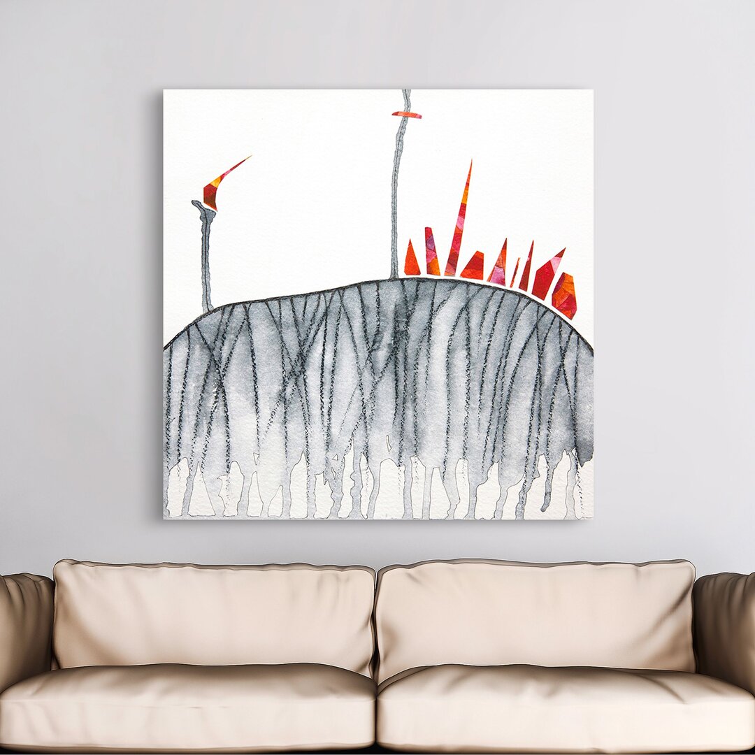 Leinwandbild - Gemälde „The Fire on the Hill” von Vittorio Teruzzi