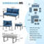 Wicker 8 - Person Garden Lounge Set with Cushions-1576285974