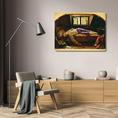"The Death of Chatterton" by  Henry Wallis - Gallery Wrap Canvas Wall Art