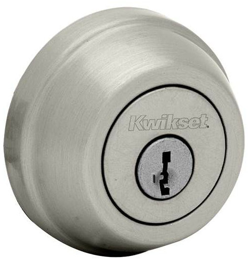 Gatelatch Single Cylinder Deadbolt with Smartkey, Satin Nickel
