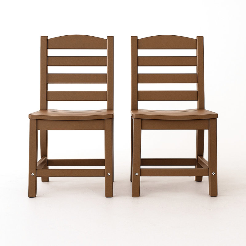 Siège de salle à manger brun sans accoudoirs pour 2 personnes, fabriqué, résistant aux intempéries, au design moderne, très personnalisable, résistant aux chocs, durable à long terme, nécessitant peu d'entretien, 17,14 po de profondeur, 34,56 de largeur, 22,71 po