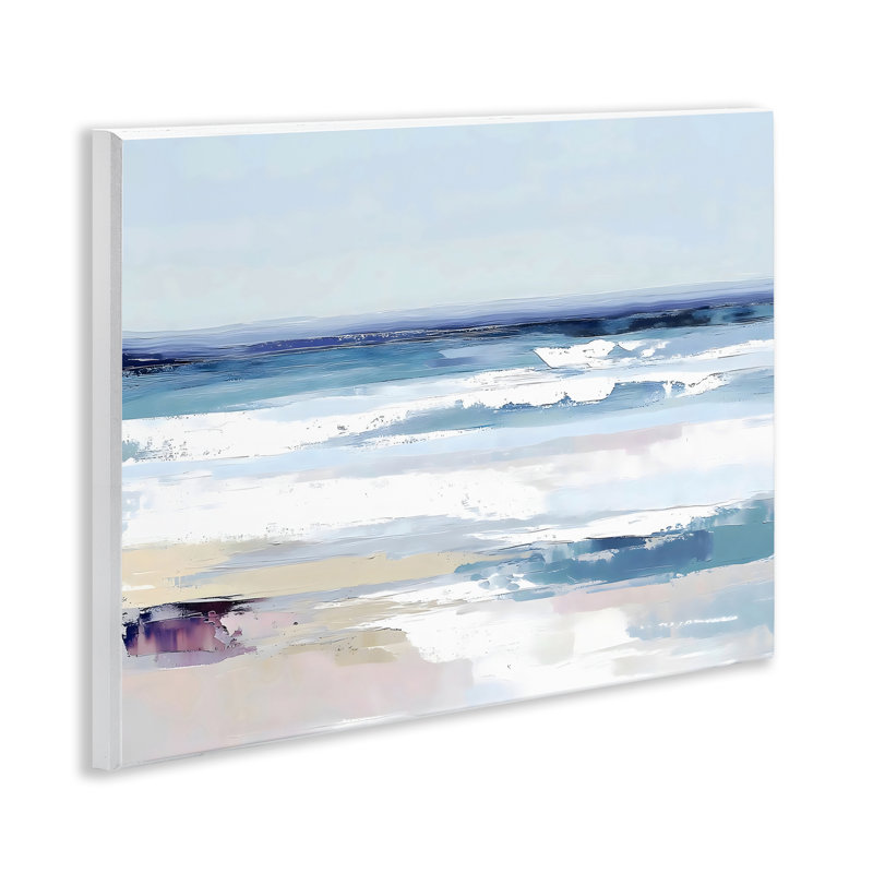 Abstract Waves on Shore Wall Plaque, design by LSR Creative Studio