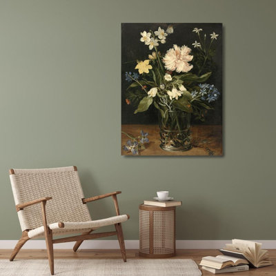 ArtDirect Vintage Apple Collection Gallery Wrapped Canvas Art Titled: Flowers Sixteen