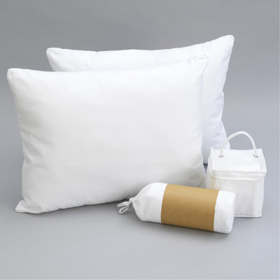 Articles de literie de très grande taille avec résistance aux liquides - 2 oreillers, drap, protège-matelas. Microfibre douce. Le protecteur prévient les dommages. Coussins amovibles pour une bonne nuit de sommeil. Double couture