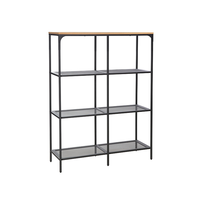 Shawdae 136.00cm H x 36.00cm W Metal Standard Bookcase