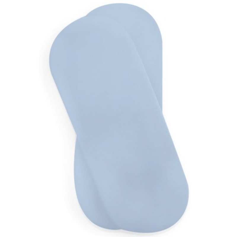 Cotton 2 - Piece Moses Basket Sheet Set, Blue