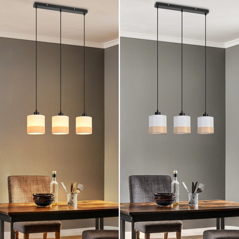 3 - Light Stainless Steel Caged Pendant