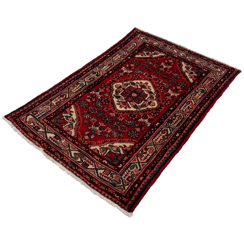 Poock Oriental Area Rug in Red