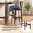 Upholstered Barstool Set of 4, Farmhouse 29.5” Bar Height Kitchen Island Stool-128949370