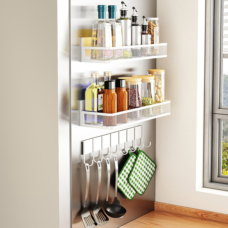 Ensemble de pots et étagères Wall Spice, Blanc