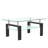 Rectangle Black Glass Coffee Table  Clear Coffee Table Modern Side Center Tables For Living Room Living Room Furniture(Only Including Coffee Table,Without Chairs)-933728709-944509255
