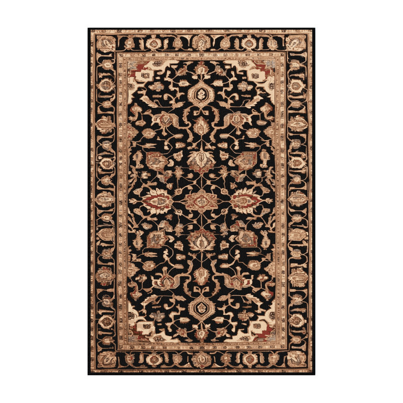 Tapis brun lavable à la machine, Rectangle 4pi x 6 pi