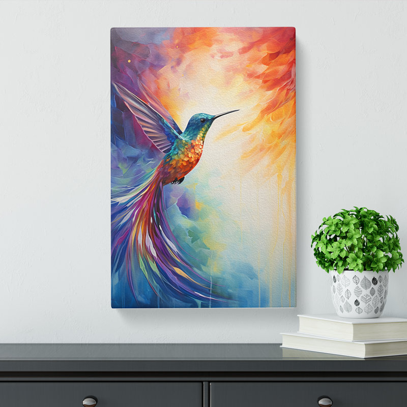 Hummingbird Abstract No.2 - No Frame Print, 50cm H x 35cm W x 3cm D