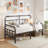 Daybed, Slat Support Sofa Bed Frame, No Box Spring Needed, Black