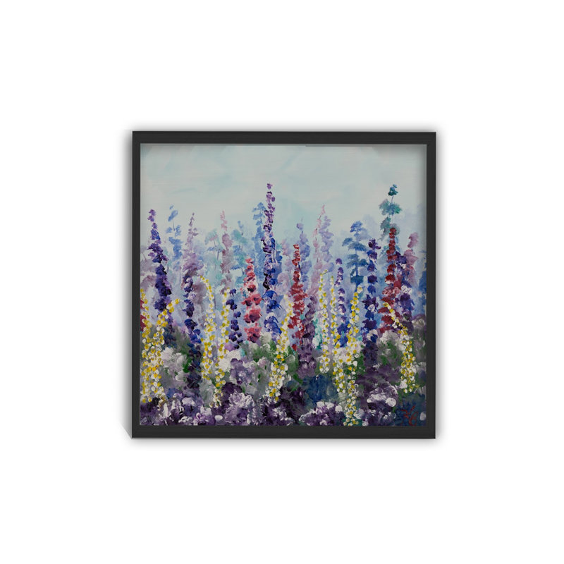 "Meadow Glow" Canvas Wall Art, Black Floater Framed, 20" H x 20" W