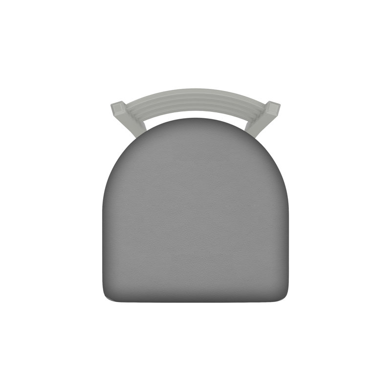 400 Jackie Chair, Anodized Nickel, Vinyl-Canter Folkstone Gray