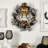 Halloween Skull in Plaid Mesh Wreath