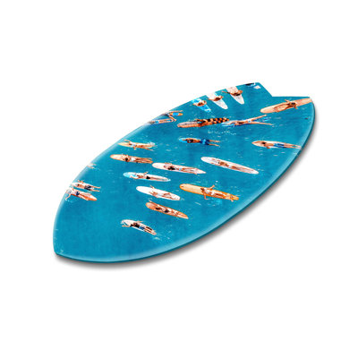 Together Aqua Decorative Acrylic Skimboard by Oliver Gal