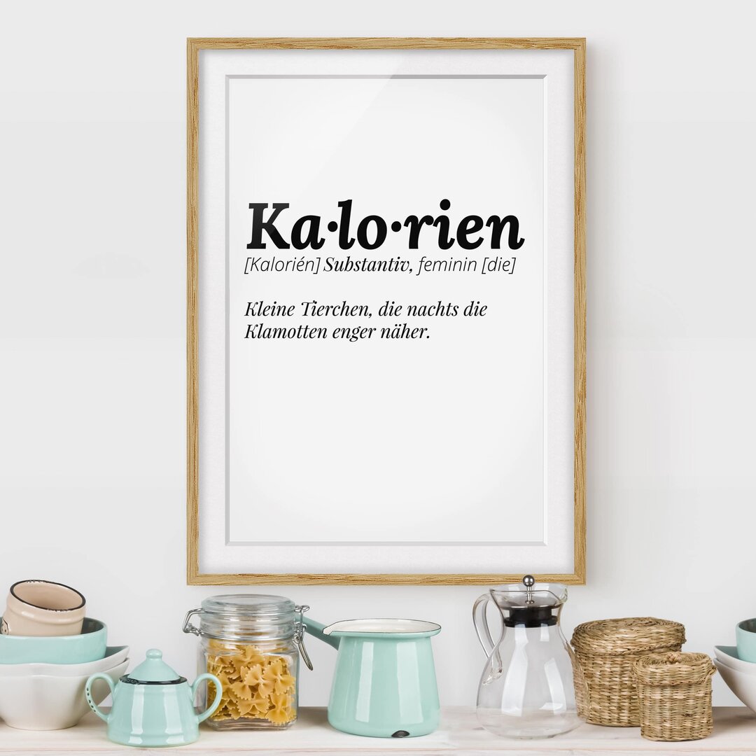 Poster Die Definition von Kalorien