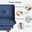 Canapé-lit futon convertible capitonné 66 po Serta-872957979