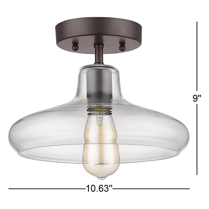 Holbeach Glass Semi Flush Mount