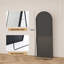 Arched Aluminum Alloy Framed Full Length Mirror with Stand Large Wall Mirror-737645870