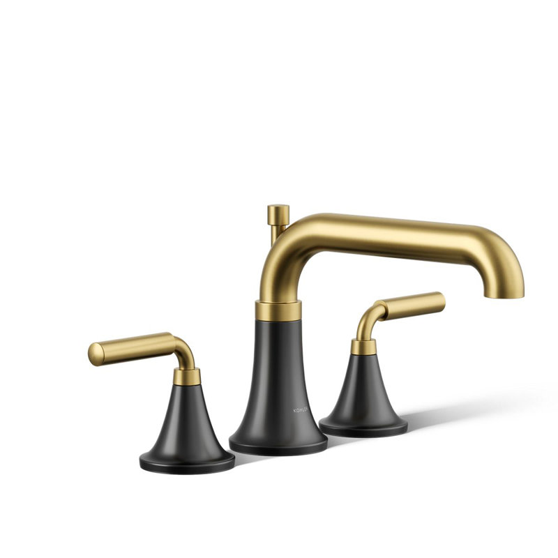 Tone Bath Faucet Trim With Diverter Spout, Vibrant Brushed Moderne Brass