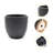 Acushnet 17.5" Dia Grey Round Planter, Outdoor Pot with Drainage Hole-1398424968-1398424974