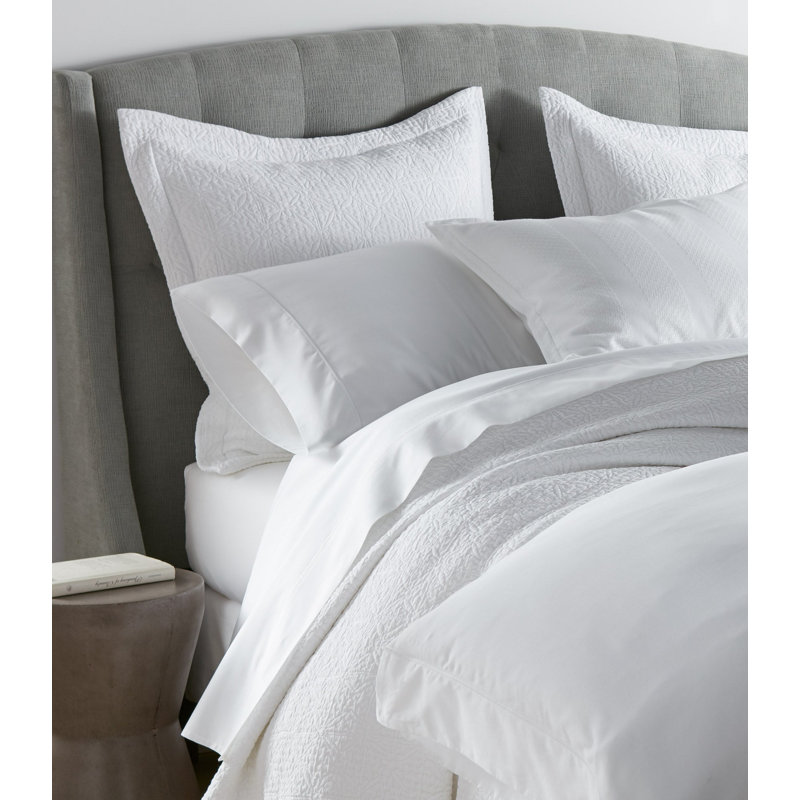 Couvre-lit 100% coton Olivia, Couvre-lit / courtepointe très grand, Blanc