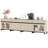 4 In 1 Sideboard Buffet Cabinets With Glass Doors And 2 Drawers, Modern Sideboard Credenza With Adjustable Shelf And Metal Base, Coffee Bar Cabinet Storage Cabinet For Living Room, Kitchen-892500687