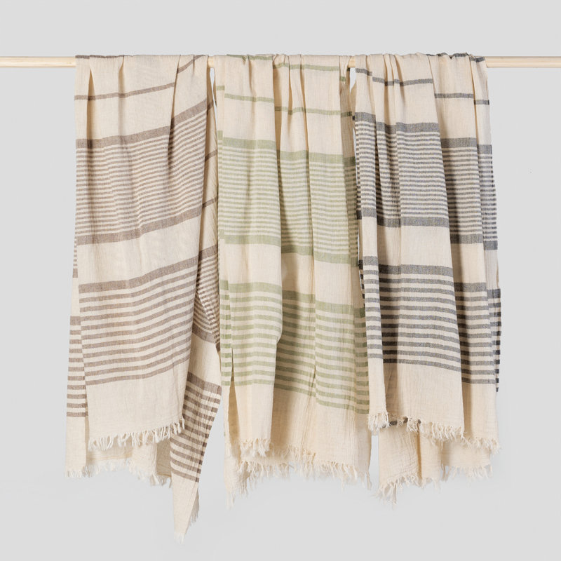 Serviette de bain Catriana, Crème / gris