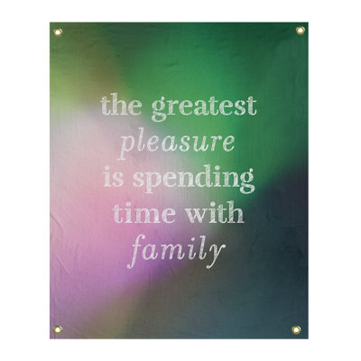 Tapisserie en polyester, amour pour l’amour et les citations familiales