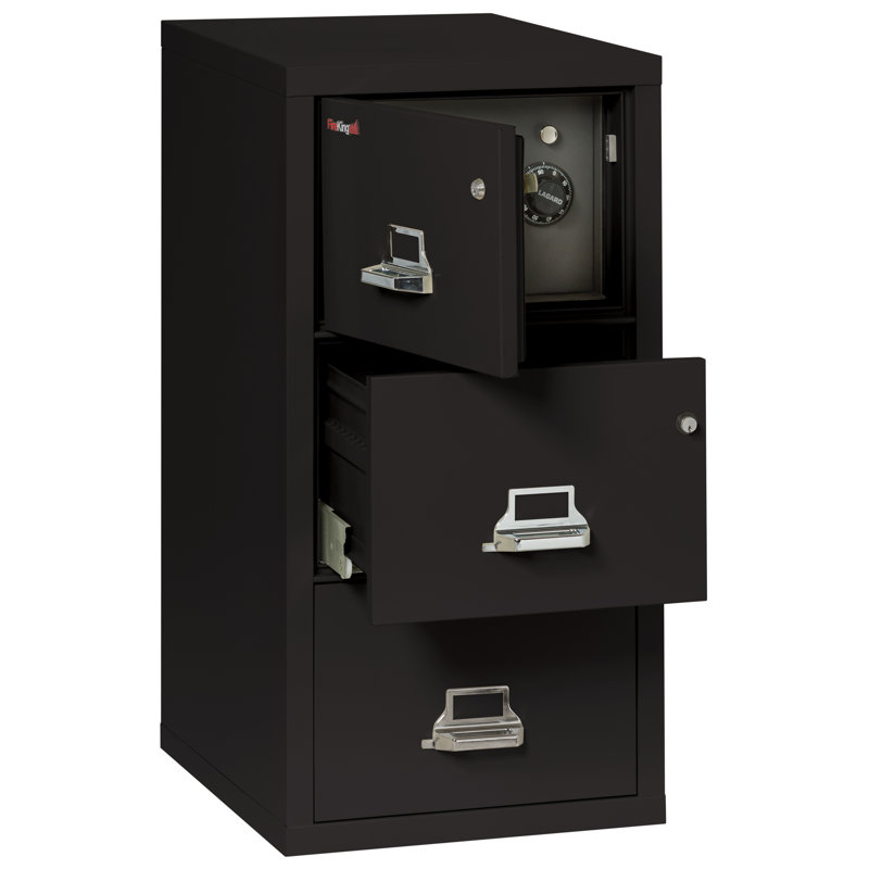 Legal 3 - Drawer File Cabinet, Black, Platinum