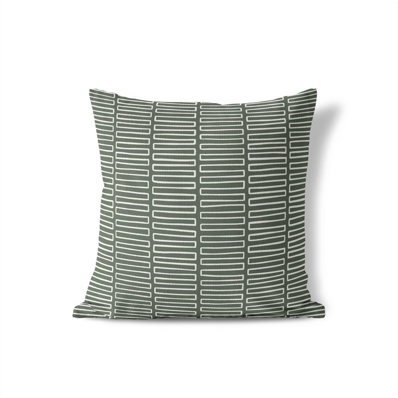 Oreiller Block Maze, Chimichurri / vert, H 26 po x l 26 po