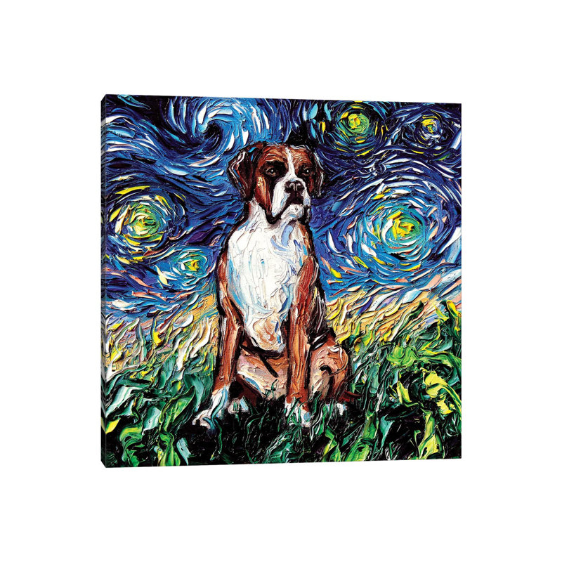 Boxer Night by Aja Trier - Wrapped Canvas Print, 45.72 cm H x 45.72 cm W x 3.175 cm D