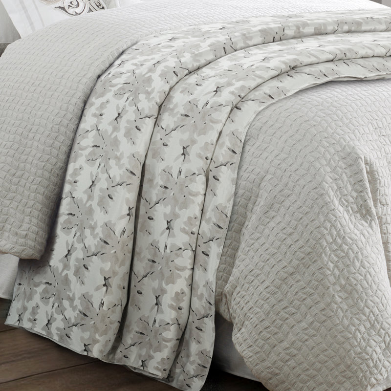 Housse de couette simple Prescott, Housse de couette pour grand lit, Grey Floral