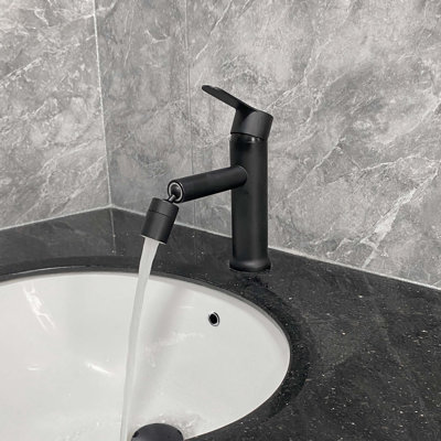 Modern Single Handle Bathroom Sink Faucet With Pop-Up Drain (With Overflow)