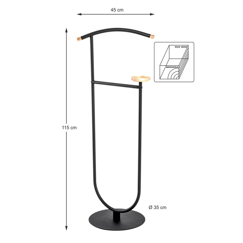 Everton Steel Freestanding Valet Stand