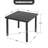 Square Metal Outdoor Side Table With Slatted Tabletop, Powder-coated Frame