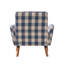 Fauteuil d'appoint rembourré Harvest avec accoudoirs et pieds en bois d'hévéa pour salon