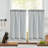Linen Striped Kitchen Curtains Rod Pocket Tier Curtains-108938900-108938897